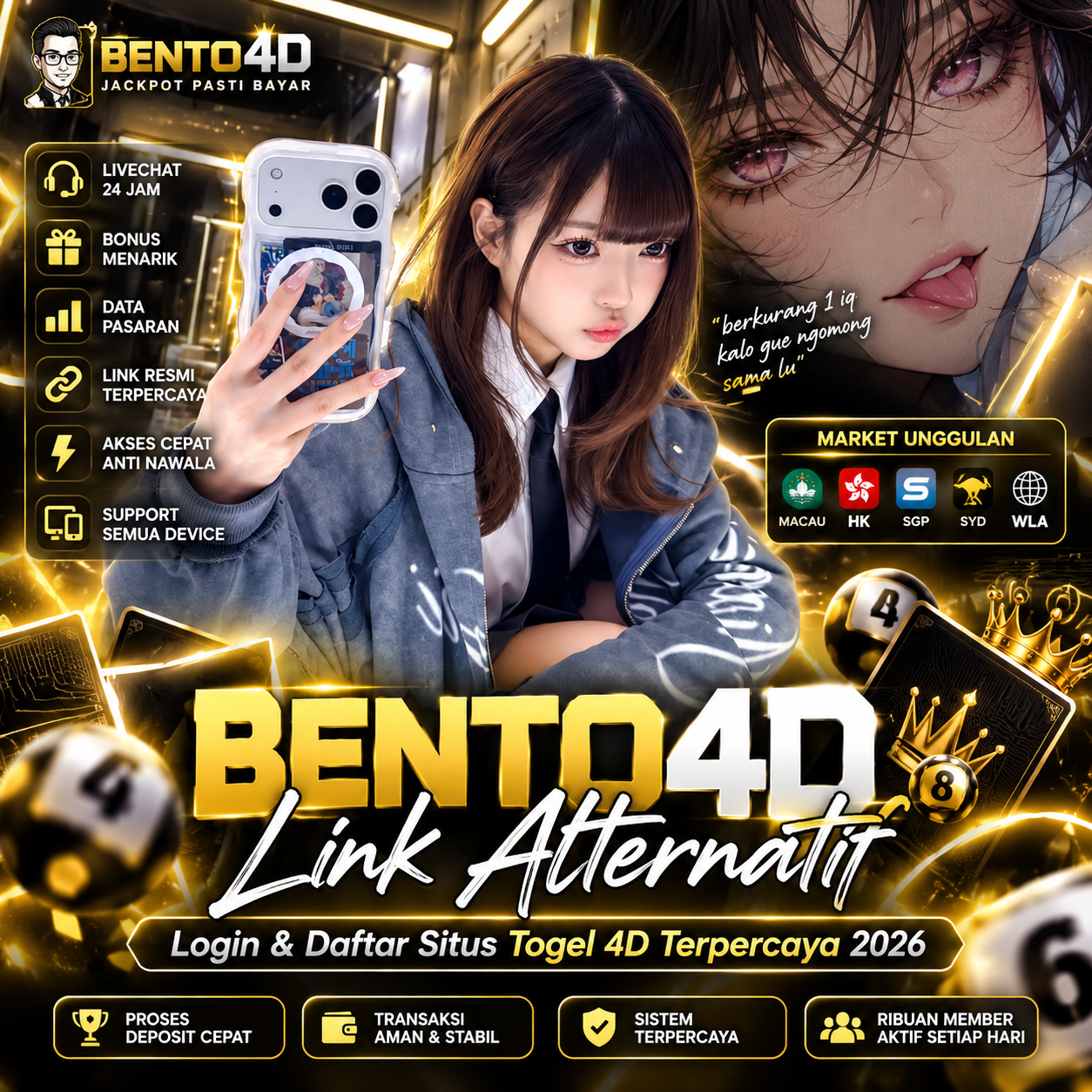 BENTO4D: Marketing Situs Toto Togel 4D Online Daftar & Login Tanpa Kendala